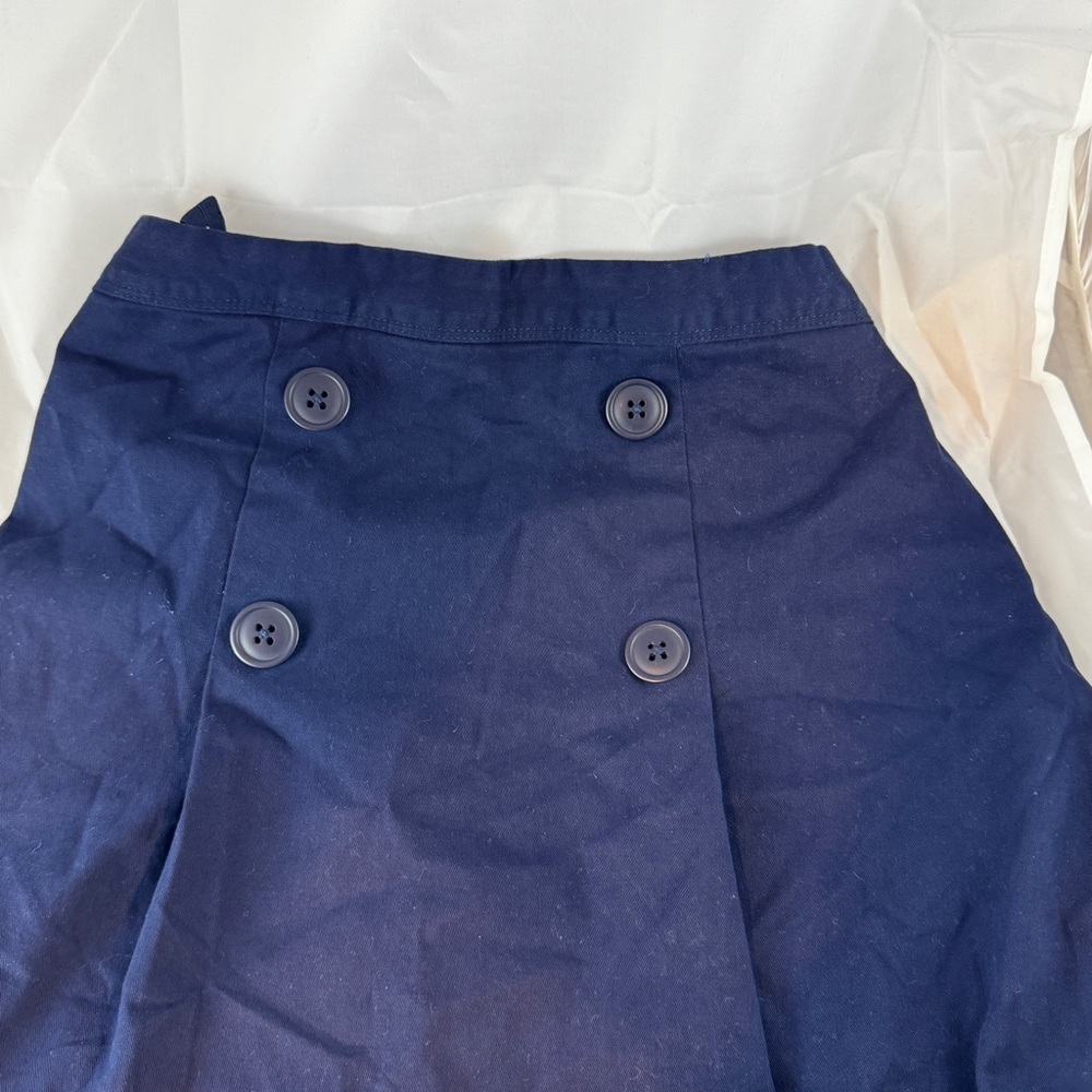 The Children's Place Uniform Skort Navy Button Accent Side Zip NWT